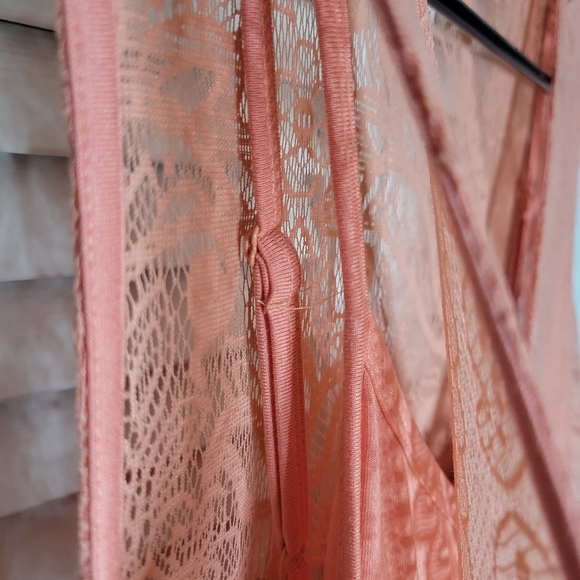 Torrid Coral Lace Button Front Maxi Skater Dress - Picture 8 of 16